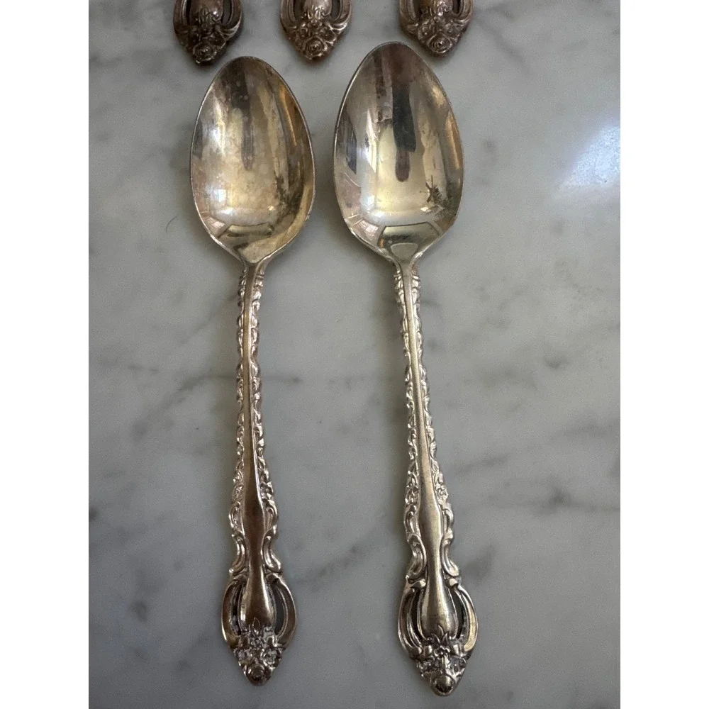 International Silver Countess Silverplate Flatware Set 21pc 1969 Korea Vintage